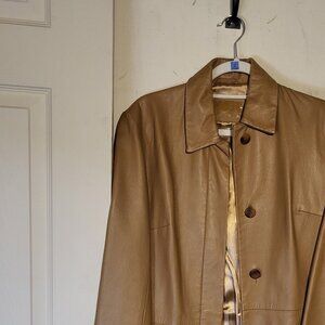 Vintage leather car coat